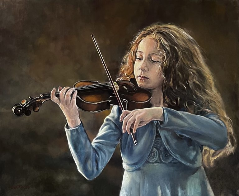 "1/4 Violin", oil on canvas, 70/63 cm, 2024, private collection