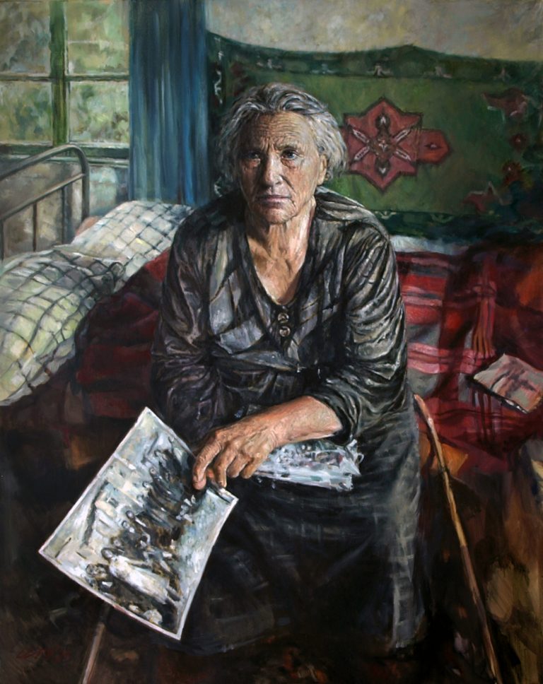 "White dress", oil on canvas, 100/80 cm, 2024