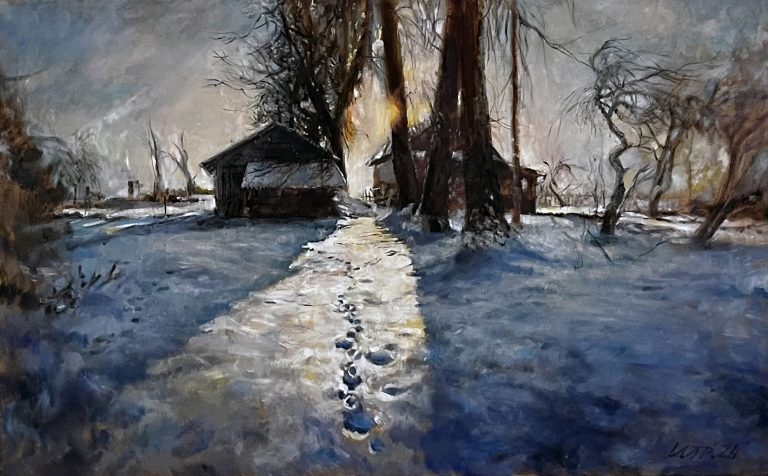 "Winter sun", oil on canvas, 50/80 cm, 2024