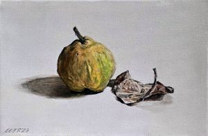 "On a white background" IV, oil on canvas, 20/30 cm, 2023, private collection