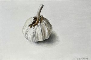 "On a white background" I, oil on canvas, 20/30 cm, 2023, private collection