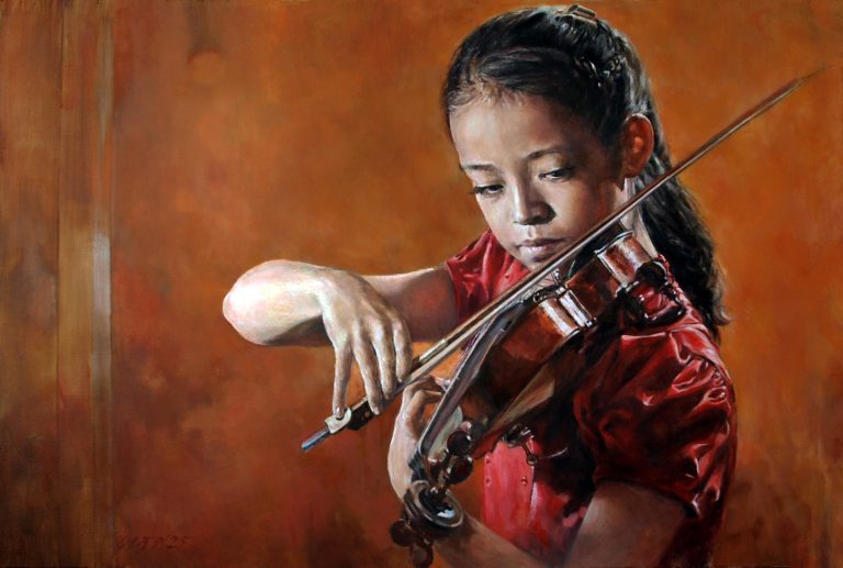 "3/4 Viloline", oil on canvas, 60/90 cm, 2025